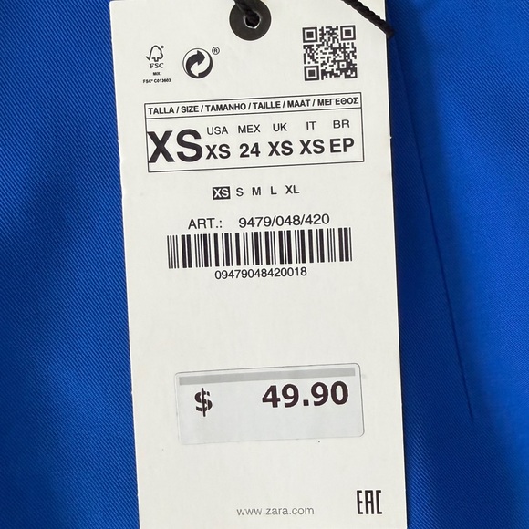 Zara Buttoned Satin Effect Mini Skirt NWT - Picture 8 of 11